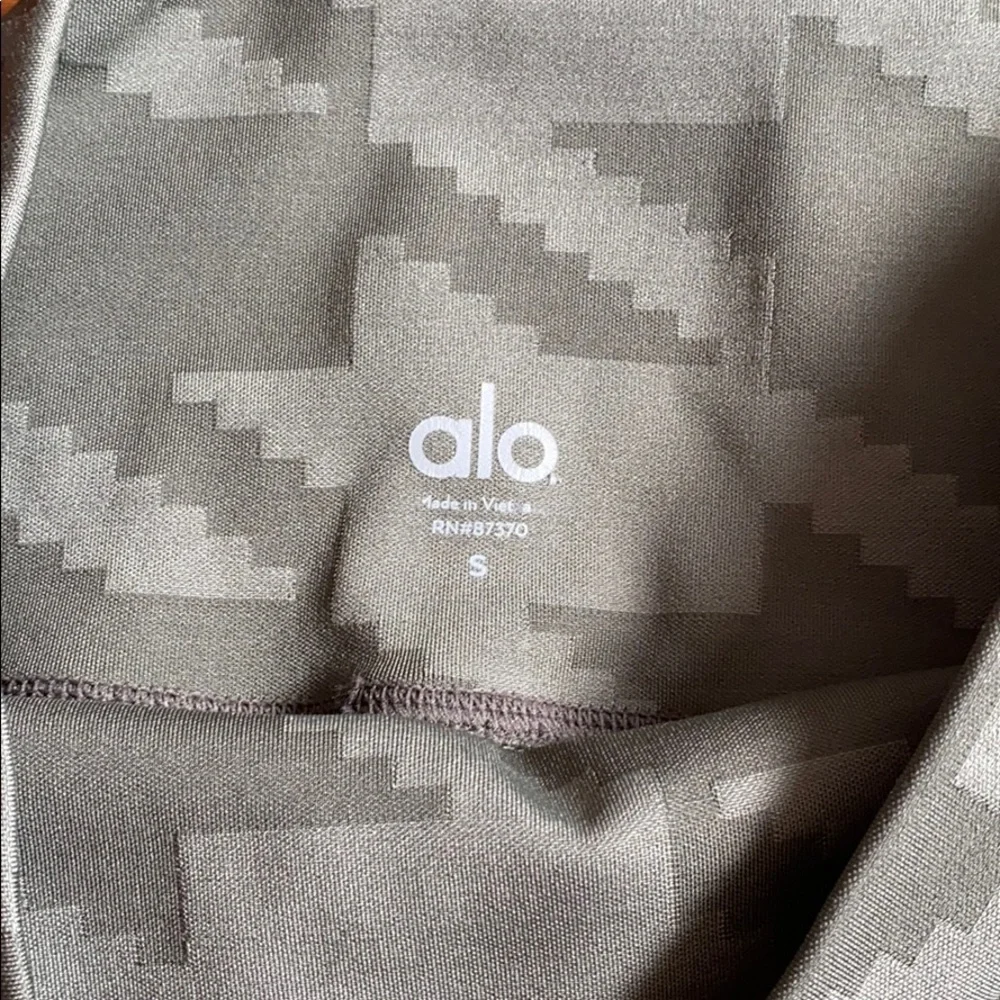 Alo Green Gingham Full Length Leggings